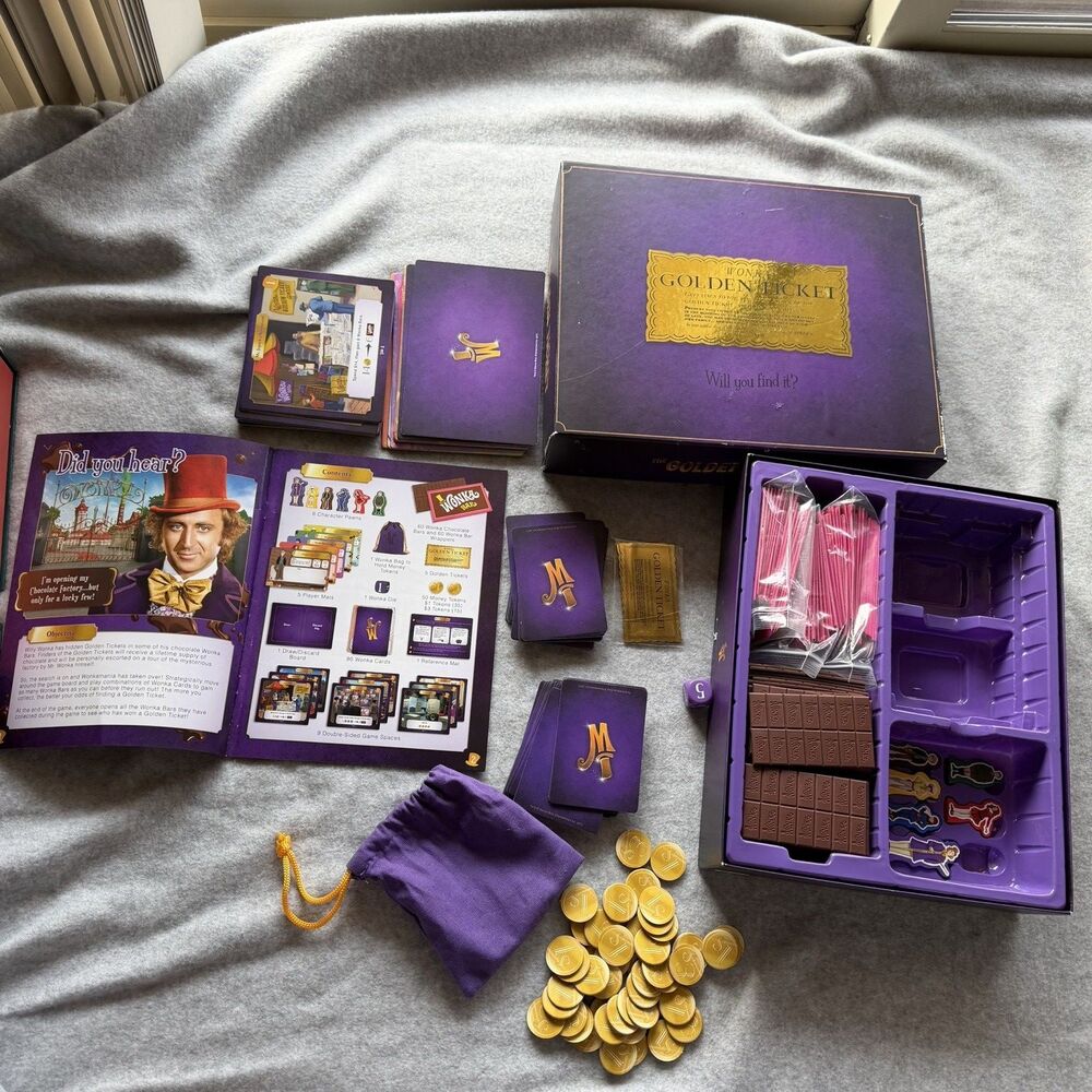 The Golden Ticket Game Willy Wonka Chocolate 50th Anniversary Board Game